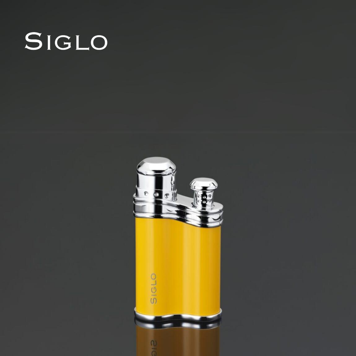 10010447D SIGLO Bean Shape Lighter - Cohiba Yellow