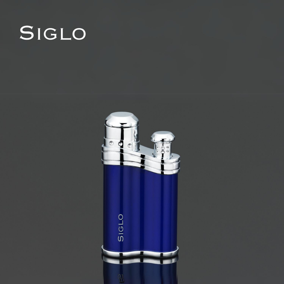 10010452D SIGLO Bean Shape Lighter - Dark Blue