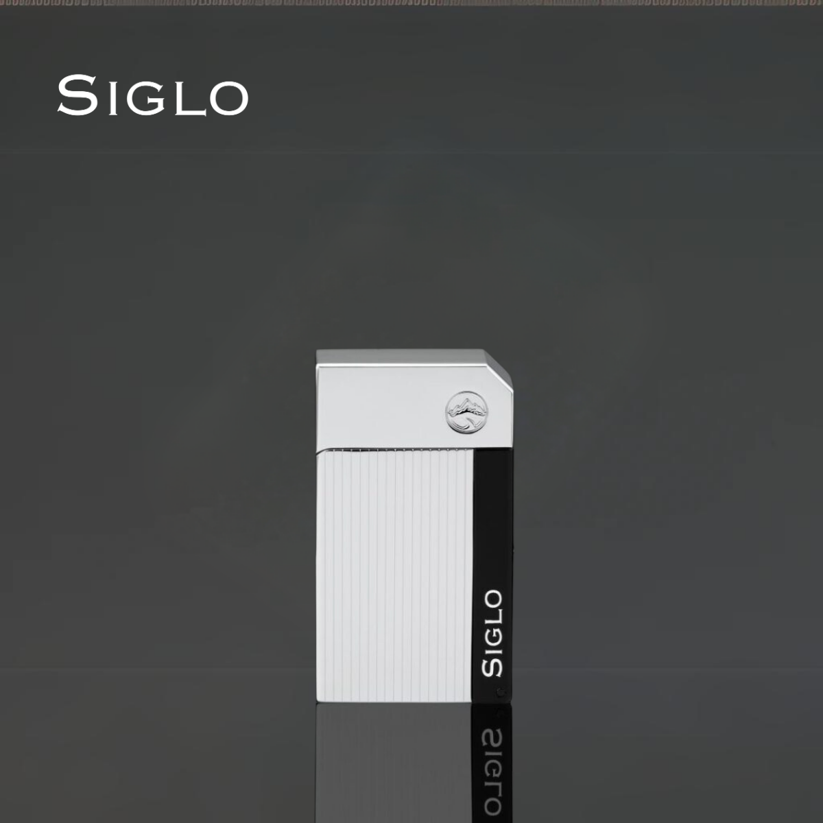 10010864D SIGLO Chrome Lighter - Electro Stripe