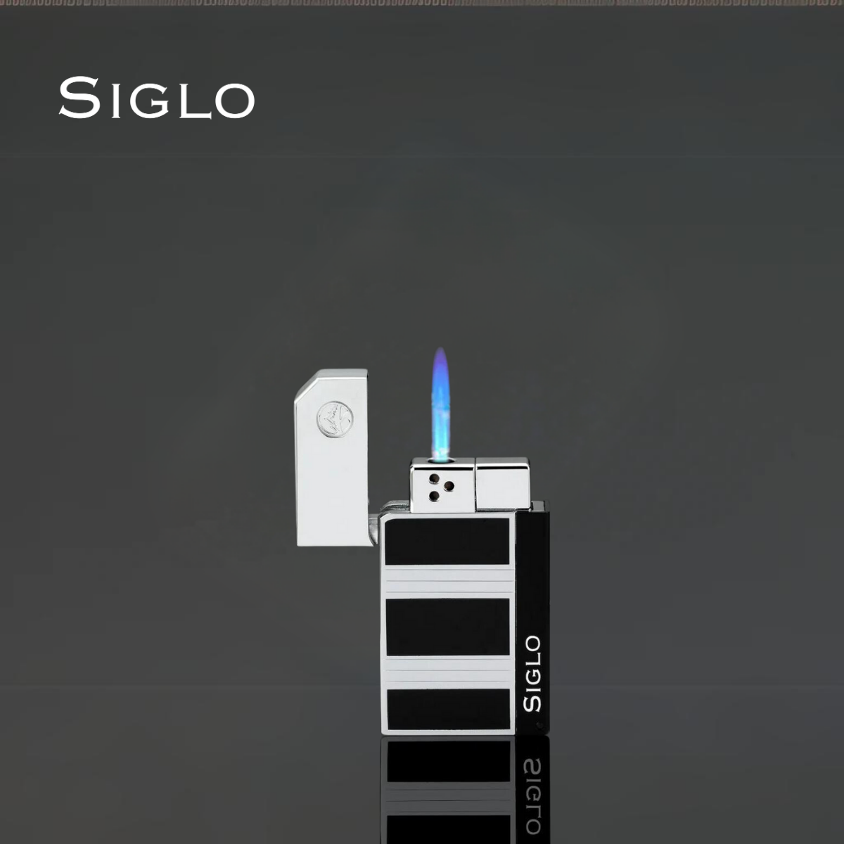 10010865D SIGLO Chrome Lighter - Obsidian Chrome