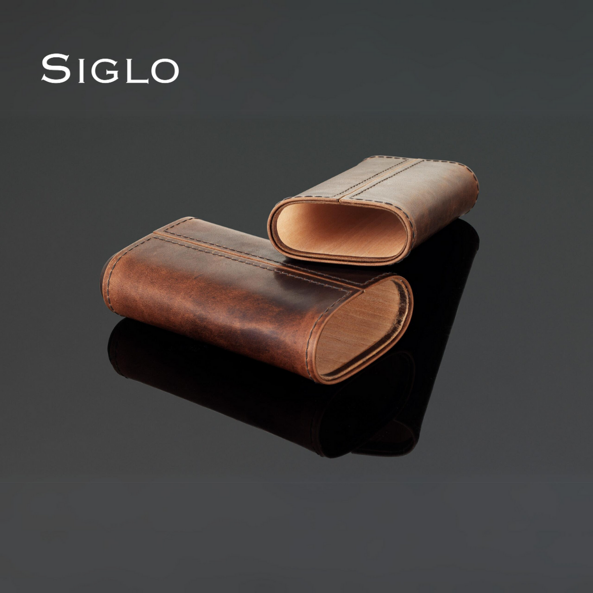 10012167D SIGLO Cedar Leather Case - Brown