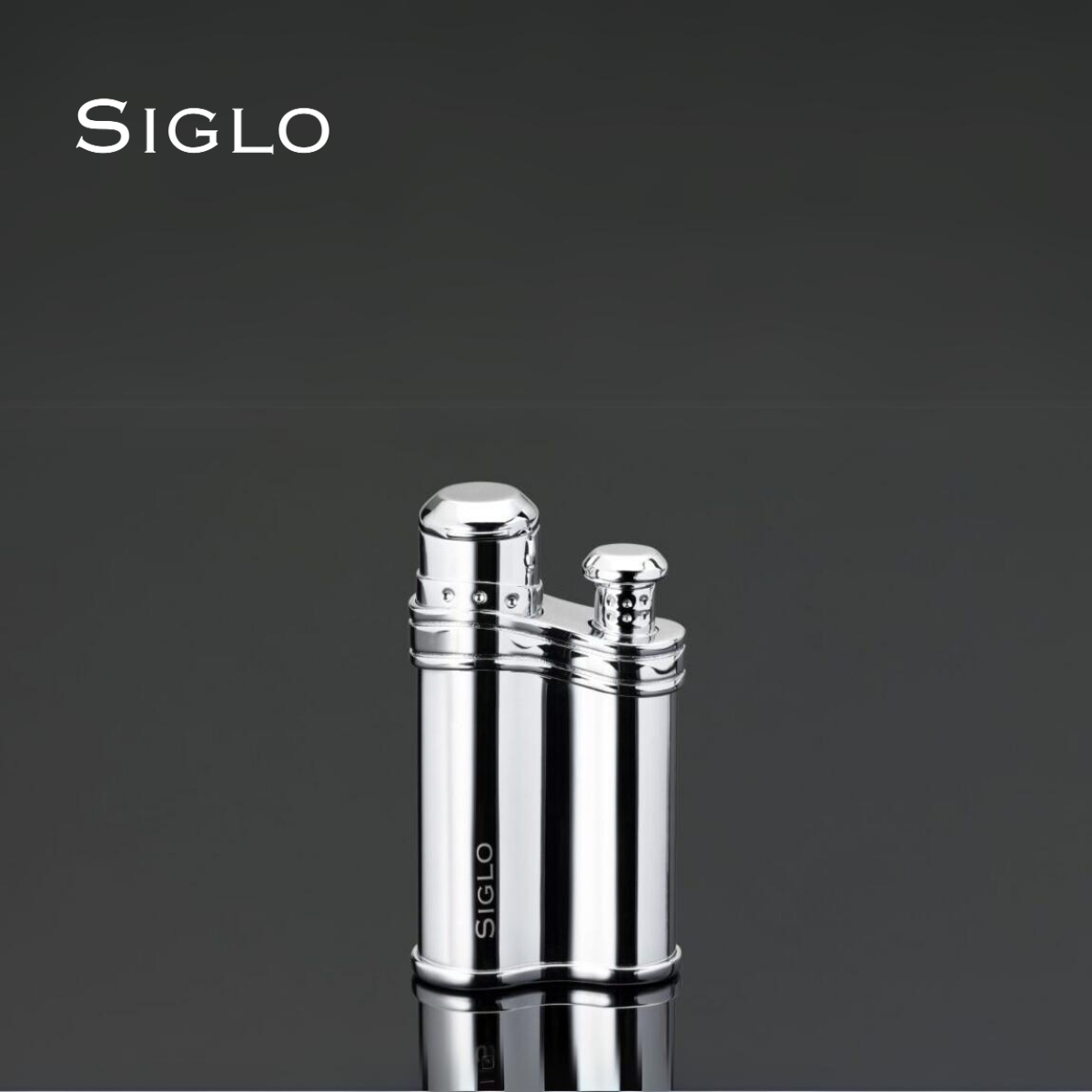 10010449D SIGLO Bean Shape Lighter - Chrome Polish