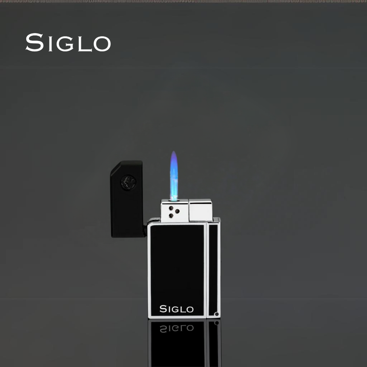 10010866D SIGLO Chrome Lighter - Crisscross