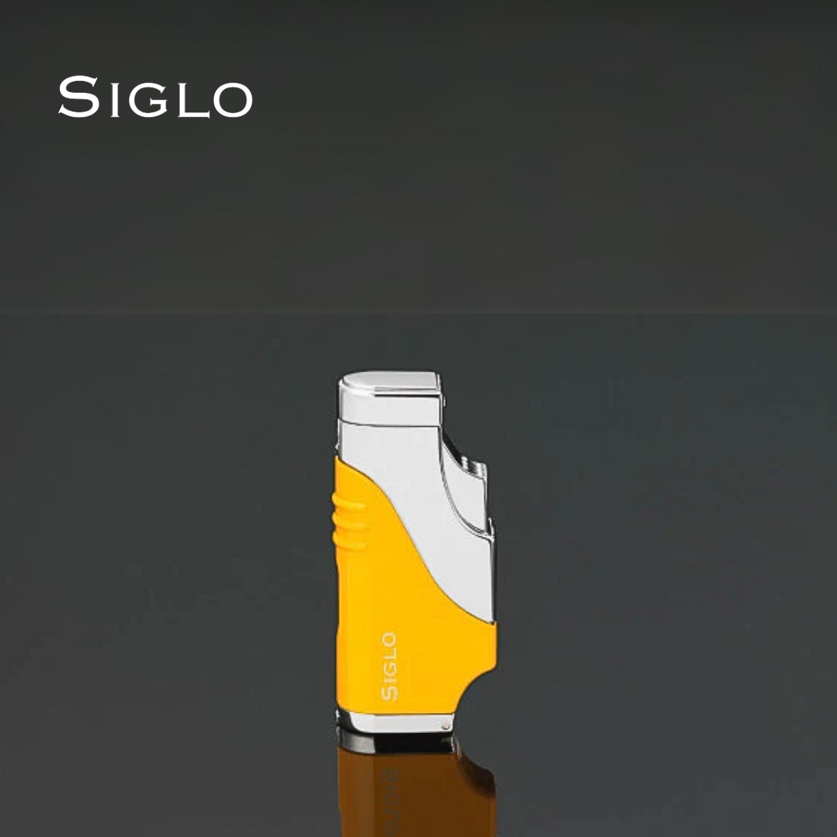 10010987D SIGLO Triple Flame Lighter - Yellow
