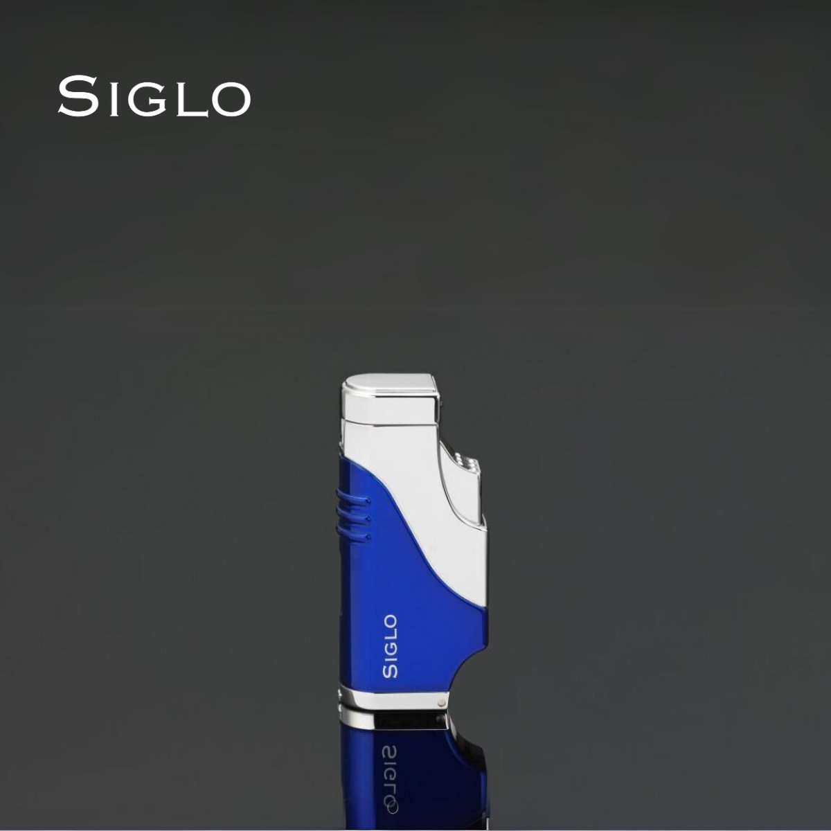 10010988D SIGLO Triple Flame Lighter - Blue