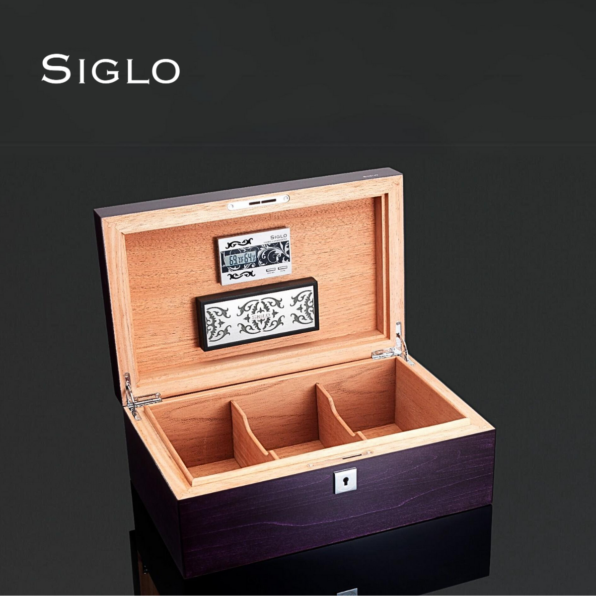 60700364D SIGLO 75' Purple Humidor