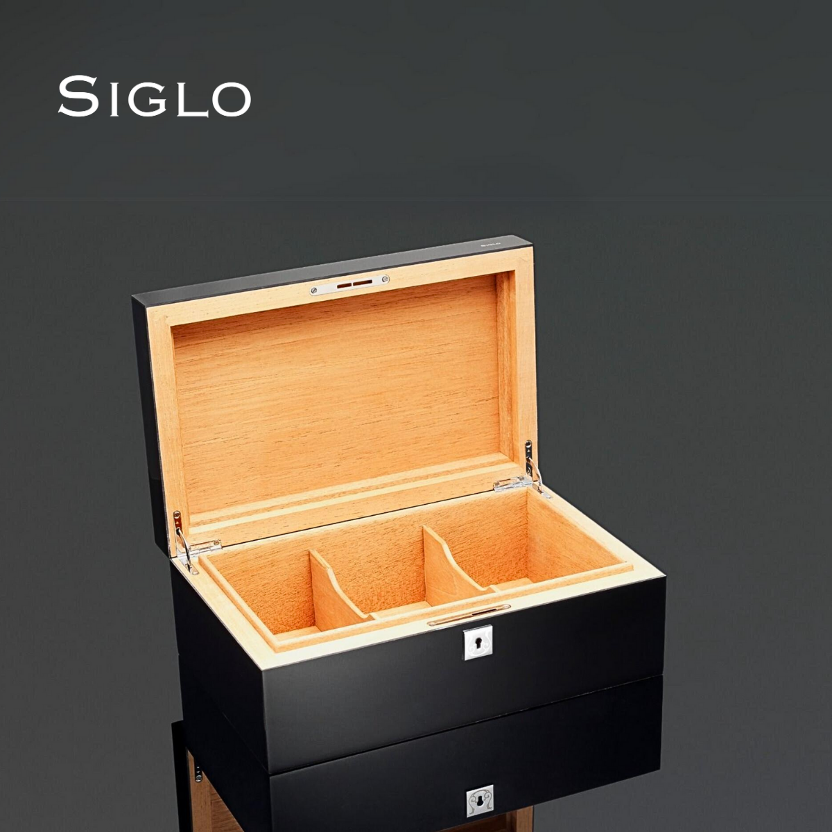 60700504D SIGLO 75' Black Humidor