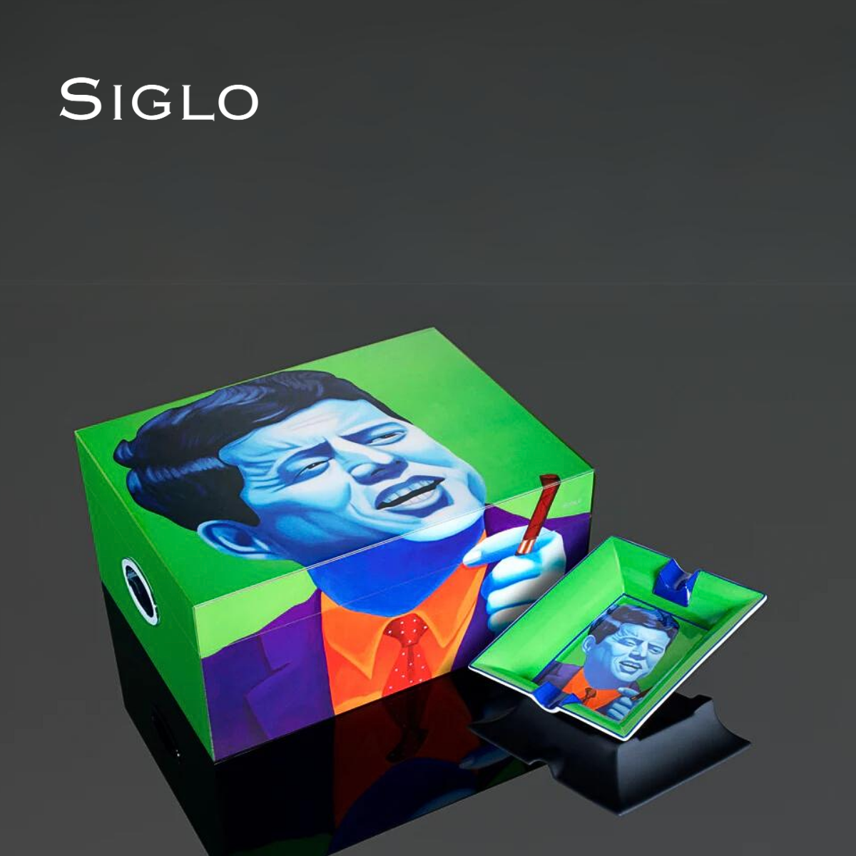 60700672D SIGLO John F. Kennedy Humidor Set